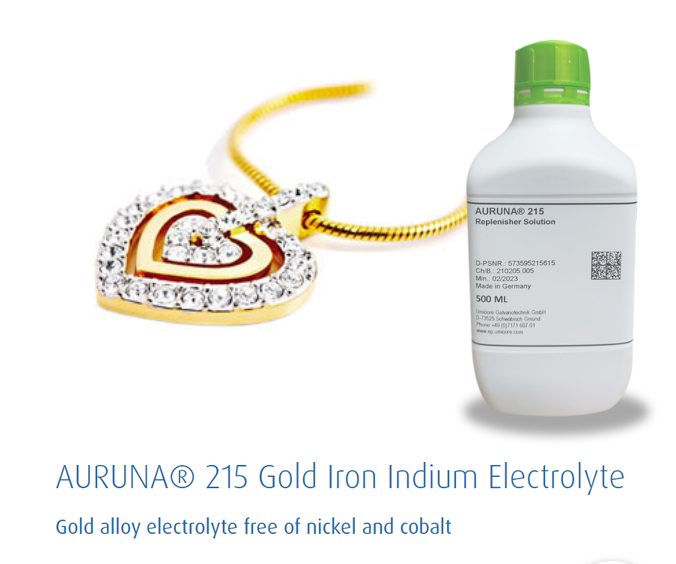 AURUNA® 215 Gold Iron Indium Electrolyte