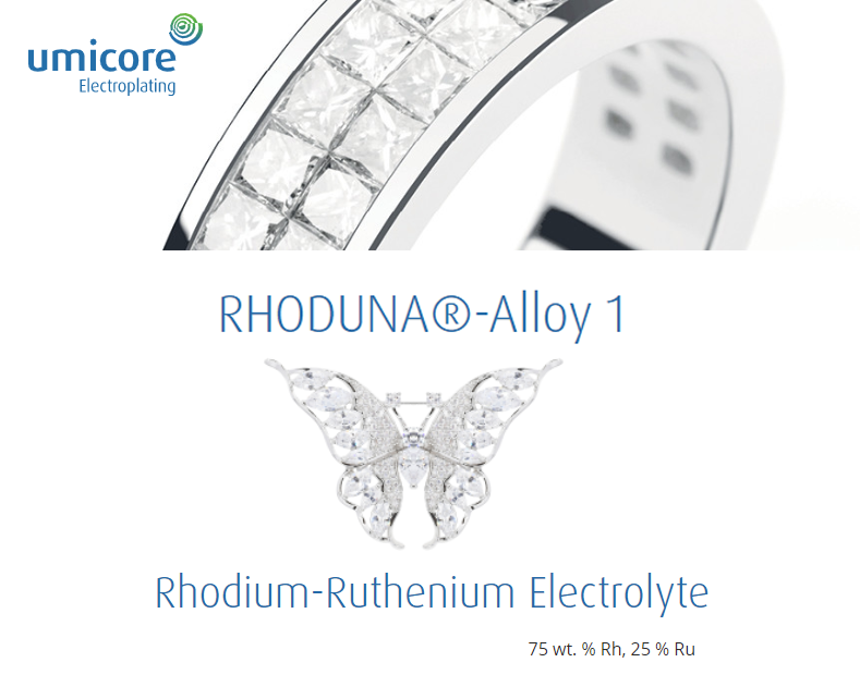 RHODUNA®-Alloy 1 Rhodium-Ruthenium Electrolyte