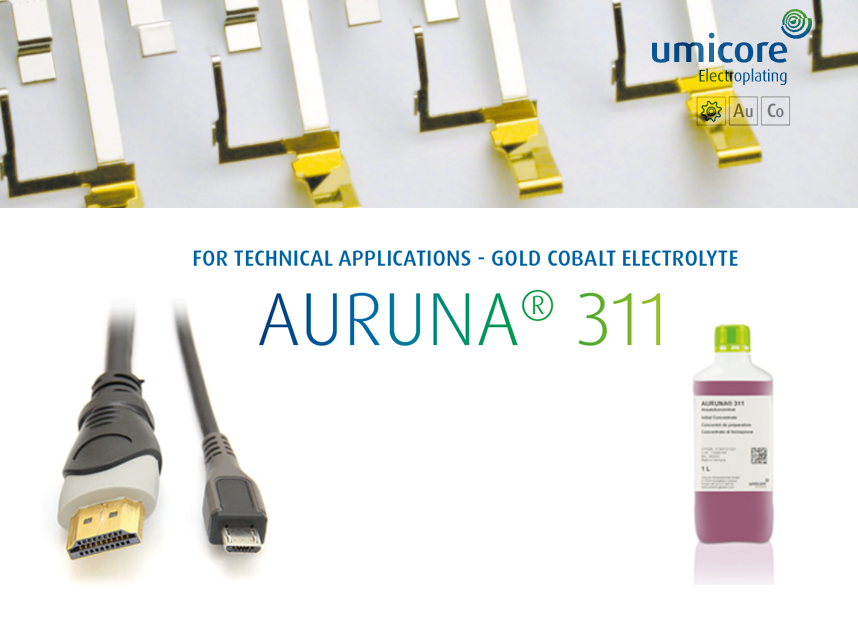 AURUNA® 311 For Technical Applications Gold Cobalt Electrolyte