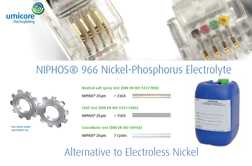 NIPHOS® 966 Nickel-Phosphorus Electrolyte as Alternative to Electroless Nickel