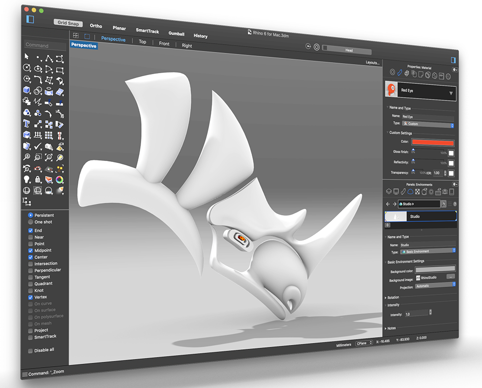 Phần mềm thiết kế 3D Rhino